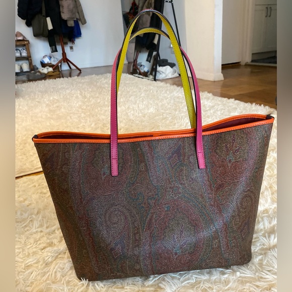 PAISLEY SHOPPING BAG WITH MULTI-COLOUR DETAILS - Picture 1 of 14